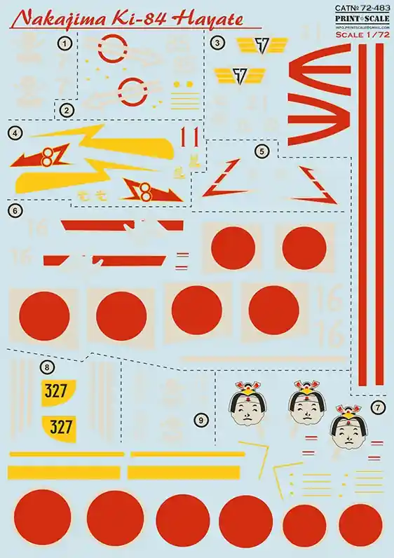Super Prezzo Nakajima Ki-84 Hayate Decals