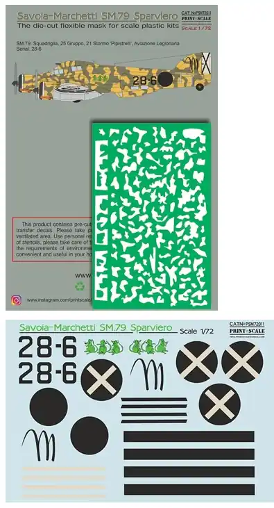 Offerta Lampo Savoia-Marchetti SM.79 mask + decals