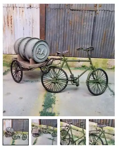 Più Venduto HD MODELS 32004 Regia Aeronautica bicicletta e carrello per officina sul campo