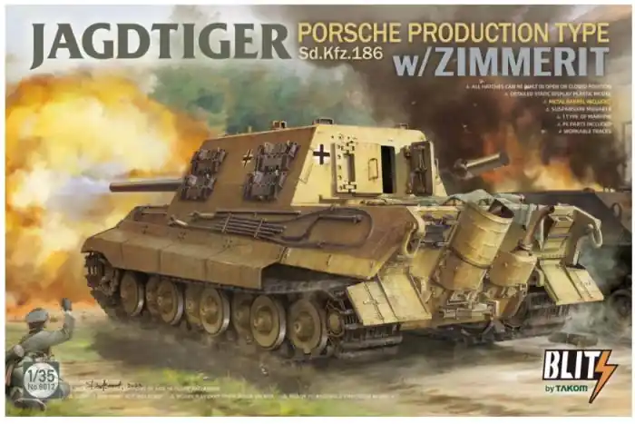 Spedizione Espresso TAKOM 8012 Jagdtiger Sd.Kfz. 186 Porsche production type