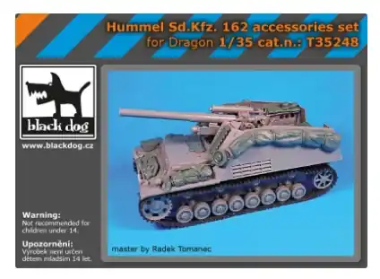 BLACKDOG T35248 Hummel Sd.Kfz 162 - Set di accessori (SCATOLA MEDIA) Professionale