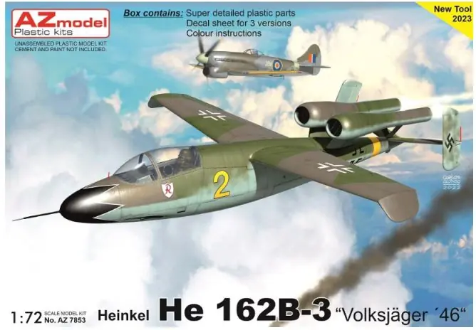 AZ MODEL AZ7853 Heinkel He 162B-3 Pagamento Sicuro