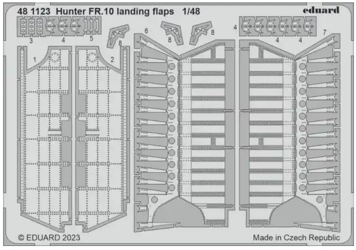 Ordina Subito EDUARD 481123 Hunter FR 10 Flap di atterraggio Fotoincisioni Per Airfix