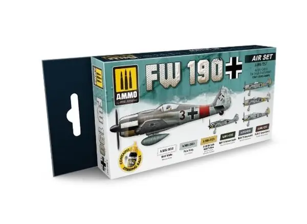 AMMO OF MIG 7257 FW 190 AIR SET - set di pittura con 6 colori Spedito Oggi