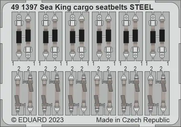 Ultime Pezzi EDUARD 491397 - Sea King HU 5 cinture di sicurezza cargo acciaio parti fotoincise per Airfix