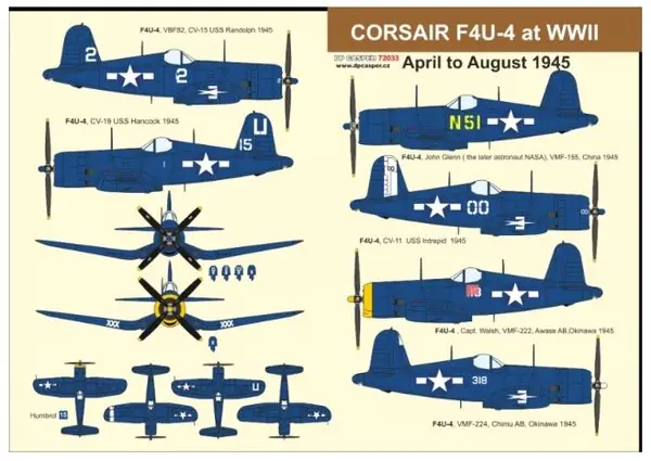 Corsair F4U-4 decals 1/72 - DP CASPER 72033 Affare