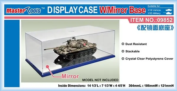 Miglior Prezzo TECA IN PLASTICA CON SPECCHIO PER AUTO 1/18 E CARRI 1/35 - TRUMPETER 09852