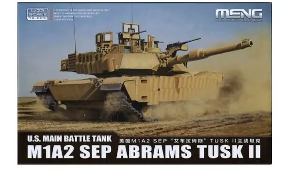 M1A2 SEP ABRAMS TUSK II - 1/72 - MENG MODEL 72003 Ultime Pezzi