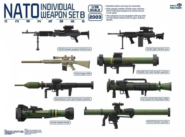 Set di armi individuali NATO B 1/35 - MAGIC FACTORY 2003 Spedito Oggi