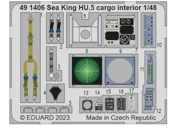 Occasione Sea King HU 5 cargo interior Fotoincisioni 1/48 per Airfix- EDUARD 491406