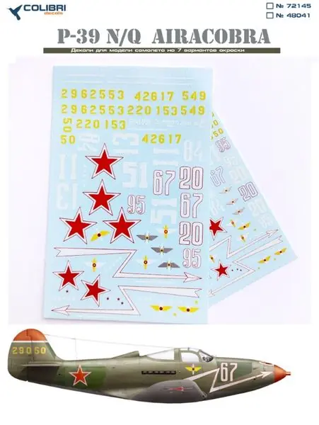 Direttamente Dal Produttore P-39 Q/N 273 - 1/48 - COLIBRI DECALS 48041