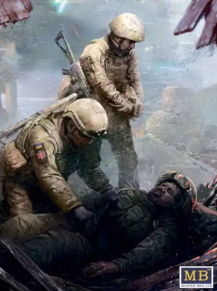 Prezzo Conveniente Sul campo di battaglia - Medici militari ucraini 1/35 - MASTER BOX 35231