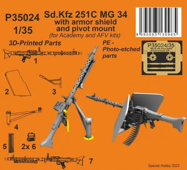 Sd.Kfz 251C MG 34 - 1/35 - CMK P35024 Prezzo Scontato