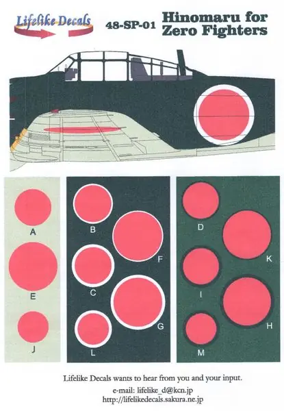 Occasione Imperdibile Mitsubishi A6M2/A6M3 Zero Hinomaru 1/48 - LIFELIKE DECALS 48SP01