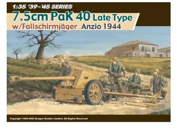 Nuovo Arrivo 7,5 cm PaK 40 Late Type 1/35 - DRAGON 6250