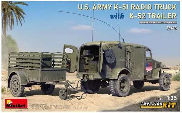 Camion radio K51 dell‘esercito americano con rimorchio 1/35 - MINIART 35418 Promozione
