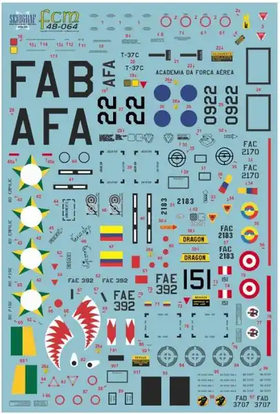 Offerta Speciale Cessna A/T-37 1/48 - FCM DECALS 48064