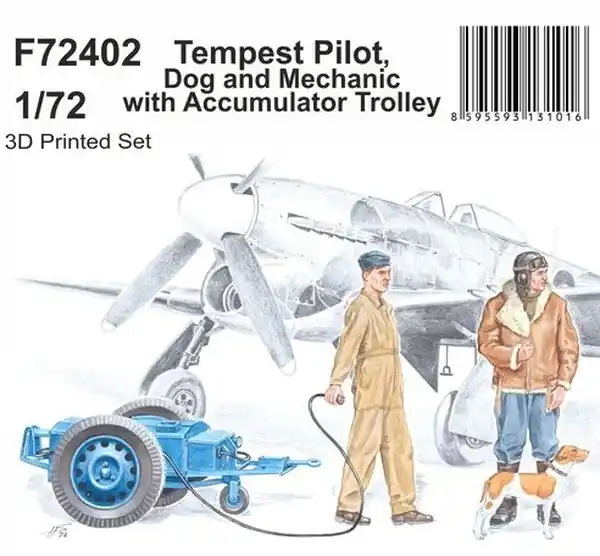 Occasione Imperdibile Pilota cane e meccanico Tempest con carrello accumulatore 1/72 - CMK F72402