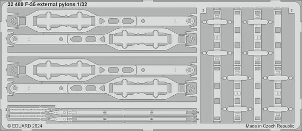 Prezzo Ridotto F-35 fotoincisioni piloni esterni 1/32 - EDUARD 32489