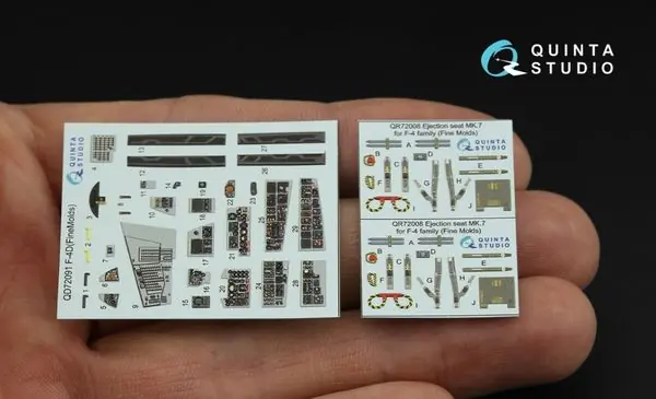 Interni F-4D Phantom II stampati in 3D 1/72 - QUINTA STUDIO QD72091 Esclusivo