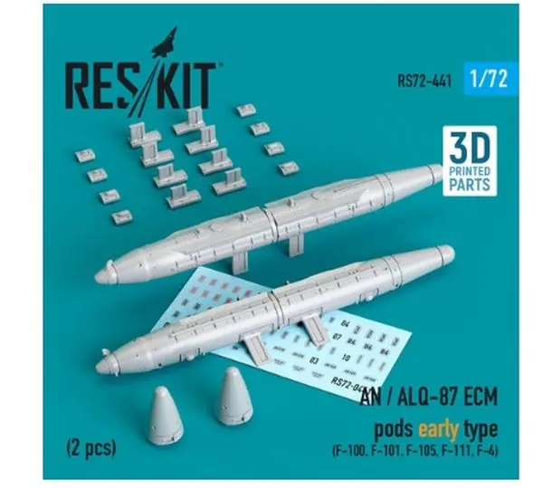 Professionale AN/ALQ-87 ECM pods 1/72 - RESKIT RS72-0441