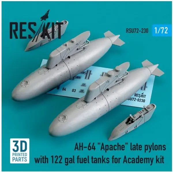 Ultima Occasione AH-64 Apache piloni Late 1/72 - RESKIT RSU72-0230