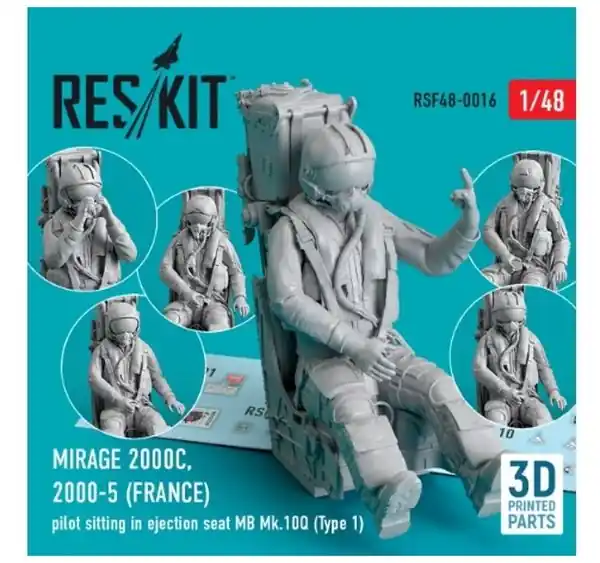 Compra Adesso Mirage 2000C / 2000-5 pilota seduto 1/48 - RESKIT RSF48-0016