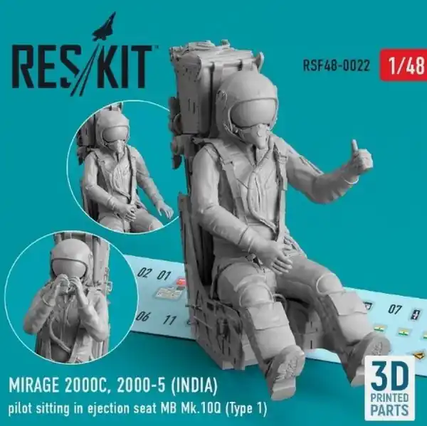 Mirage 2000C / 2000-5 pilota seduto 1/48 - RESKIT RSF48-0022 Offerta Lampo