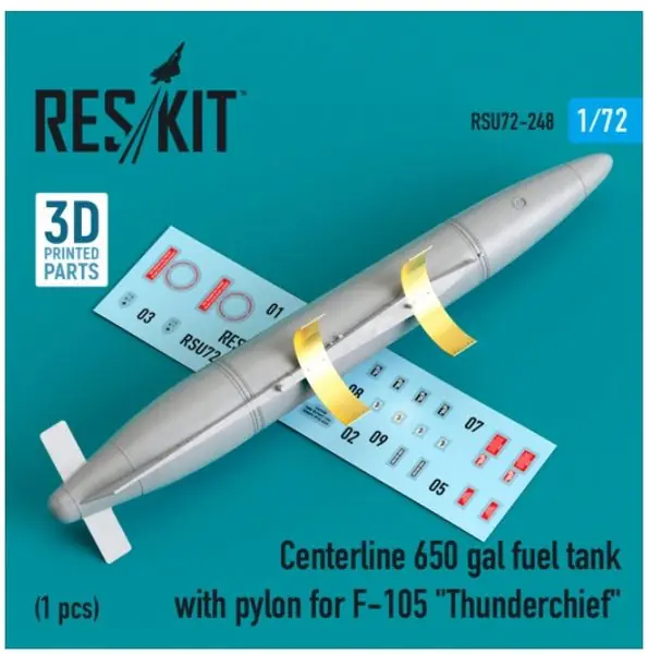 Serbatoio del carburante per F-105 Thunderchief 1/72 - RESKIT RSU72-0248 Direttamente Dal Produttore