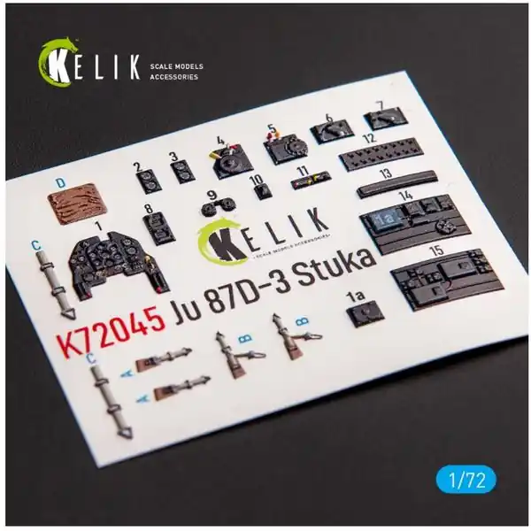 Ju 87D-3 Stuka Decalcomanie 3D 1/72 - KELIK K72045 Prezzo Conveniente