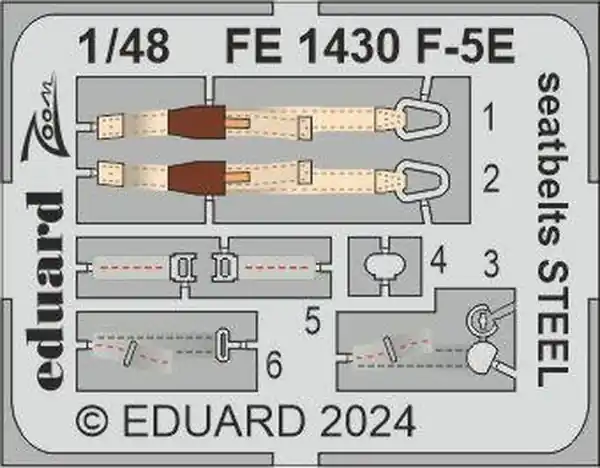 F-5E Cinture di sicurezza 1/48 - EDUARD FE1430 Direttamente Dal Produttore