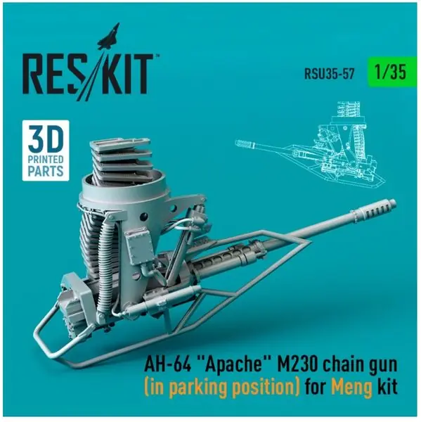 Offerta Speciale AH-64 Apache Mitragliatrice M230 - 1/35 - RESKIT RSU35-0057
