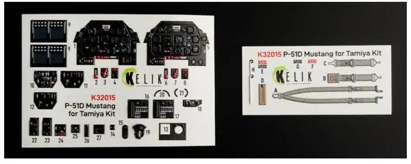 Promozione P-51D Mustang Decalcomanie 3D 1/32 - KELIK K32015