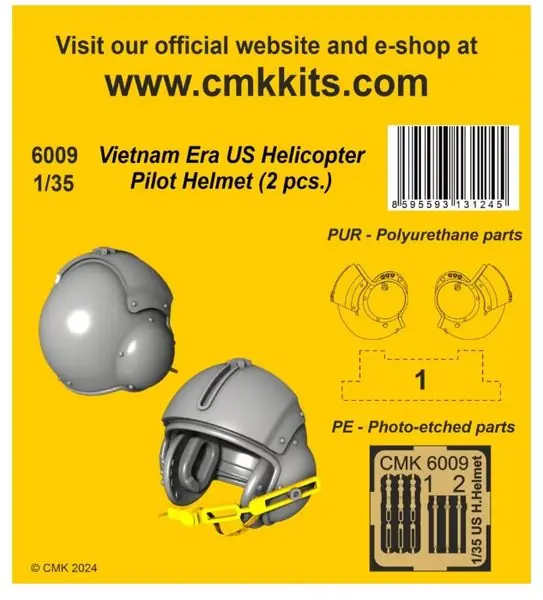 Casco da pilota di elicottero americano dell‘era del Vietnam 1/35 - CMK 6009 Offerta Del Giorno