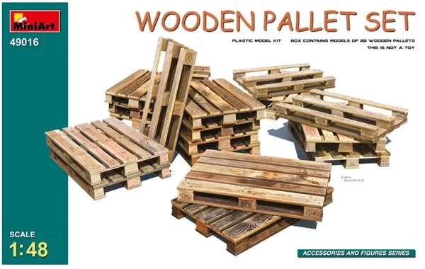 Pallet in legno 1/48 - MINIART 49016 Offerta Limitata