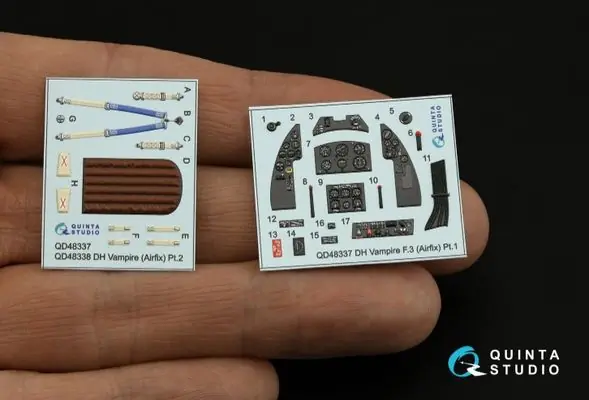 Interni DH Vampire F3 stampati in 3D 1/48 - QUINTA STUDIO QD48337 Super Prezzo