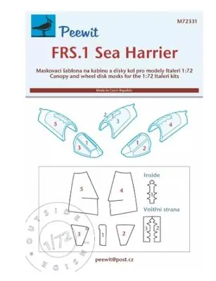 Saldi FRS.1 Sea Harrier Canopy mask 1/72 - PEEWIT M72331