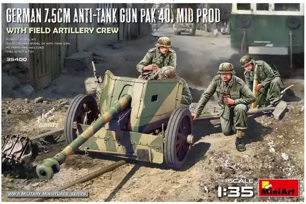 Offerta Cannone anticarro tedesco PAK 40 - 1/35 - MINIART 35400