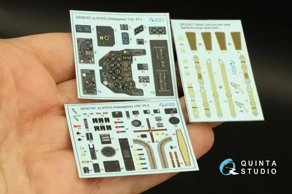 Interni Ju 87D/G stampati in 3D 1/32 - QUINTA STUDIO QD32167 Pagamento Sicuro