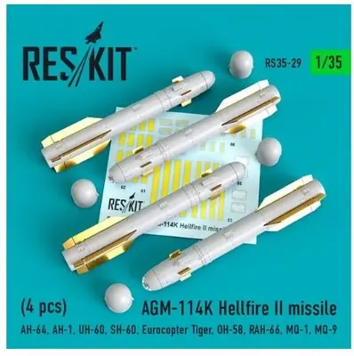 Non Perdere AGM-114K Missili Hellfire II 1/35 - RESKIT RS35-0029