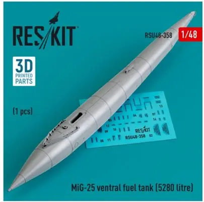 Serbatoio del carburante ventrale MiG-25 - 1/48 - RESKIT RSU48-0358 Saldi