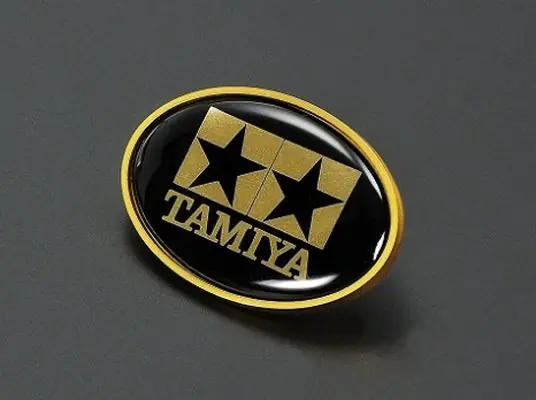 Di Tendenza Spilla ovale nera e oro - TAMIYA 67510