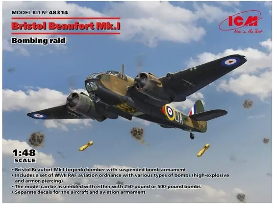 Bristol Beaufort Mk.I 1/48 - ICM 48314 Novità