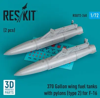 F-16 Serbatoi di carburante alari 1/72 - RESKIT RSU72-0268 Spedito Oggi