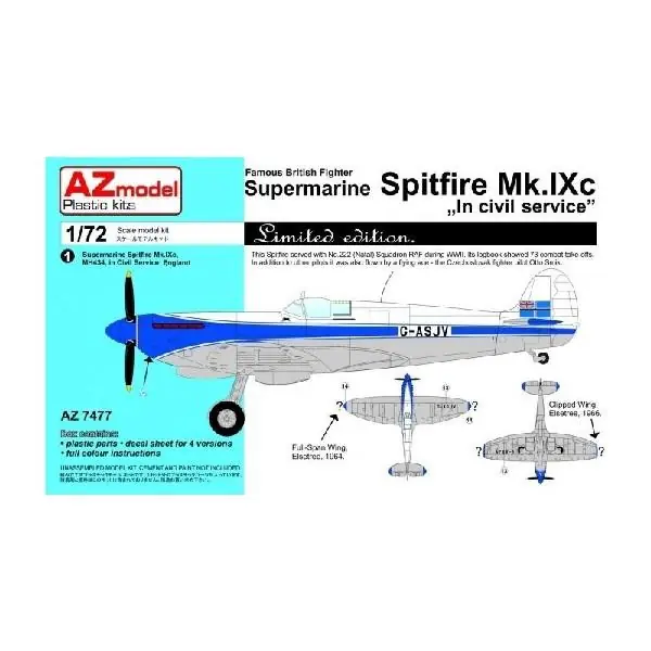 AZ MODEL AZ7477 Spitfire Mk.IXc Consegna Rapida