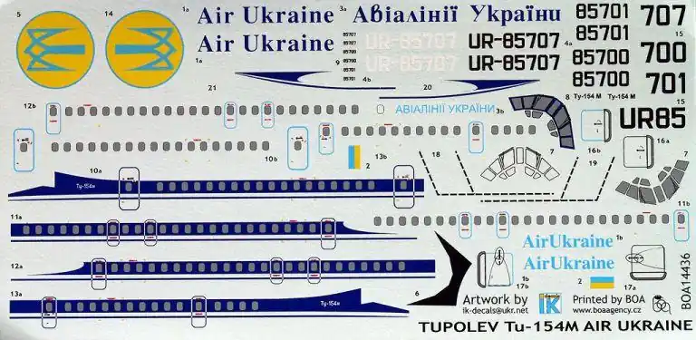 Saldi TU-154M AIR UKRAINE (2 VERSIONS)