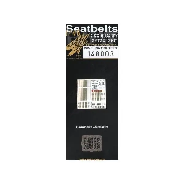 U.S. WWII FIGHTER CINTURE DI SICUREZZA 2 SETS Pagamento Sicuro