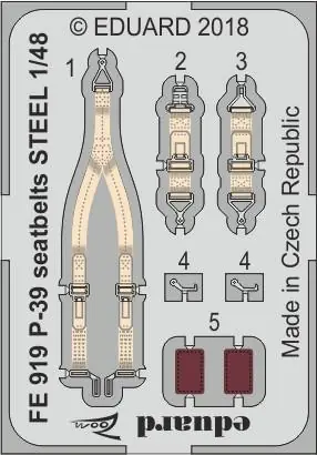 Ultimissimo Modello P-39 seatbelts STEEL (EDUARD)