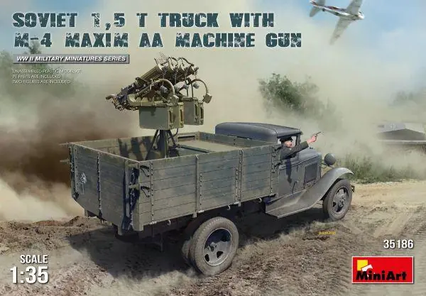 Prezzo Basso SOVIET 1,5 t. TRUCK w/ M-4 Maxim AA Machine Gun