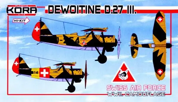 Dewoitine D.27 III. Swiss Air Force WWII. Camouflage Offerta Limitata